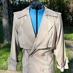 Beige Double breasted Ladies Trenchcoat would fit Med to Lg by Forecaster